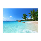 Maxbell Maxbell Aquarium Single-sided Adhesive Poster Background Sticker Sandbeach 76x46cm