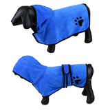 Maxbell Fibre Cloth Dog Cat Bath Towel Footprint Paw Pet Hood Bath Towel  M