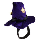 Maxbell Maxbell Magic Funny Halloween Pet Cat Small Dog Hat with Star Costume Pet Supplies Purple