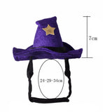 Maxbell Maxbell Magic Funny Halloween Pet Cat Small Dog Hat with Star Costume Pet Supplies Purple