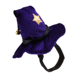 Maxbell Maxbell Magic Funny Halloween Pet Cat Small Dog Hat with Star Costume Pet Supplies Purple