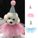 Maxbell Maxbell Cute Small Dog & Cat Birthday Party Cone Hat Neck Scarf Set Cosplay Costume Pink