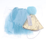 Maxbell Maxbell Cute Small Dog & Cat Birthday Party Cone Hat Neck Scarf Set Cosplay Costume Blue