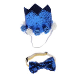 Maxbell Maxbell Pet Cat & Dog Hat, Halloween Christmas Xmas Party Holiday Dress Up Hats/Cap Blue