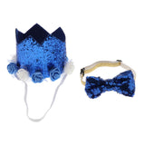 Maxbell Maxbell Pet Cat & Dog Hat, Halloween Christmas Xmas Party Holiday Dress Up Hats/Cap Blue