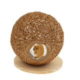 Maxbell Maxbell Handmade Pet Hamster Vines Rattan Nest House Small Animal Supplies Brown L
