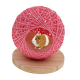 Maxbell Maxbell Handmade Pet Hamster Vines Rattan Nest House Small Animal Supplies Pink S
