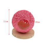 Maxbell Maxbell Handmade Pet Hamster Vines Rattan Nest House Small Animal Supplies Pink S