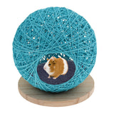 Maxbell Maxbell Handmade Pet Hamster Vines Rattan Nest House Small Animal Supplies Blue M