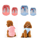 Maxbell Maxbell Coral Velvet Cozy Rabbit Outfit with Hood & Bunny Ears for Small Dogs & Cats Pink XS