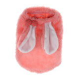Maxbell Maxbell Coral Velvet Cozy Rabbit Outfit with Hood & Bunny Ears for Small Dogs & Cats Pink XS