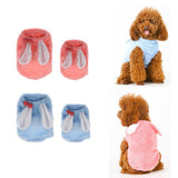 Maxbell Maxbell Coral Velvet Cozy Rabbit Outfit with Hood & Bunny Ears for Small Dogs & Cats Pink XS