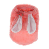 Maxbell Maxbell Coral Velvet Cozy Rabbit Outfit with Hood & Bunny Ears for Small Dogs & Cats Pink M