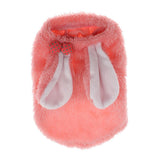 Maxbell Maxbell Coral Velvet Cozy Rabbit Outfit with Hood & Bunny Ears for Small Dogs & Cats Pink M