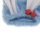 Maxbell Maxbell Coral Velvet Cozy Rabbit Outfit with Hood & Bunny Ears for Small Dogs & Cats  Blue M