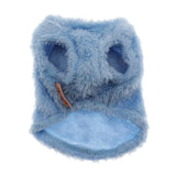 Maxbell Maxbell Coral Velvet Cozy Rabbit Outfit with Hood & Bunny Ears for Small Dogs & Cats  Blue M