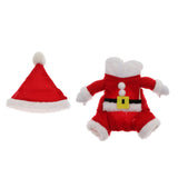 Maxbell Pet Christmas Clothes Dog Cat Santa Claus Costume Cosplay Clothes  XS