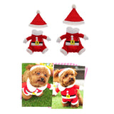 Maxbell Pet Christmas Clothes Dog Cat Santa Claus Costume Cosplay Clothes  XS