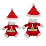 Maxbell Pet Christmas Clothes Dog Cat Santa Claus Costume Cosplay Clothes  XS