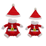 Maxbell Pet Christmas Clothes Dog Cat Santa Claus Costume Cosplay Clothes  XS