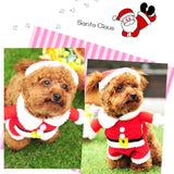 Maxbell Pet Christmas Clothes Dog Cat Santa Claus Costume Cosplay Clothes  M