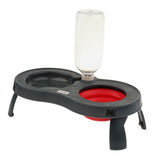 Maxbell Maxbell Elevated Dog/Pet/Cat Feeder with Food Water Fountain Double Bowl Red