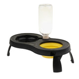 Maxbell Maxbell Elevated Dog/Pet/Cat Feeder with Food Water Fountain Double Bowl Yellow