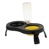 Maxbell Maxbell Elevated Dog/Pet/Cat Feeder with Food Water Fountain Double Bowl Yellow