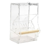 Maxbell Maxbell Large Clear Acrylic Pet Parrot Bird Automatic Cage Accessories DIY Feeder Double
