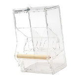 Maxbell Maxbell Large Clear Acrylic Pet Parrot Bird Automatic Cage Accessories DIY Feeder Double