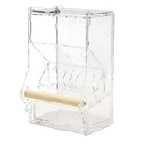 Maxbell Maxbell Large Clear Acrylic Pet Parrot Bird Automatic Cage Accessories DIY Feeder Double