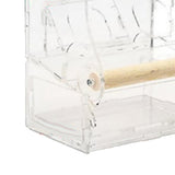 Maxbell Maxbell Large Clear Acrylic Pet Parrot Bird Automatic Cage Accessories DIY Feeder Double