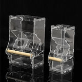 Maxbell Maxbell Large Clear Acrylic Pet Parrot Bird Automatic Cage Accessories DIY Feeder Double