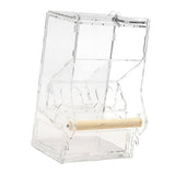 Maxbell Maxbell Large Clear Acrylic Pet Parrot Bird Automatic Cage Accessories DIY Feeder Double