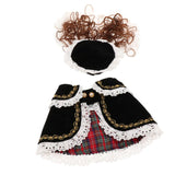 Maxbell Maxbell Pet Princess Clothes for Small Dog & Cat Summer Lace Shawl Hat Wig Outfit S Black