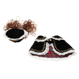 Maxbell Maxbell Pet Princess Clothes for Small Dog & Cat Summer Lace Shawl Hat Wig Outfit S Black