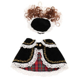 Maxbell Maxbell Pet Princess Clothes for Small Dog & Cat Summer Lace Shawl Hat Wig Outfit S Black