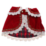 Maxbell Maxbell Pet Princess Clothes for Small Dog & Cat Summer Lace Shawl Hat Wig Outfit L Red