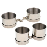 Maxbell Maxbell 2 pcs Birds Parrot Cages Hanging Feeder Stainless Steel Food Water Bowl  S