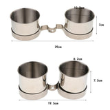 Maxbell Maxbell 2 pcs Birds Parrot Cages Hanging Feeder Stainless Steel Food Water Bowl  S