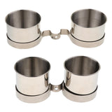 Maxbell Maxbell 2 pcs Birds Parrot Cages Hanging Feeder Stainless Steel Food Water Bowl  S