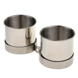 Maxbell Maxbell 2 pcs Birds Parrot Cages Hanging Feeder Stainless Steel Food Water Bowl  S