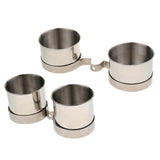 Maxbell Maxbell 2 pcs Birds Parrot Cages Hanging Feeder Stainless Steel Food Water Bowl  S