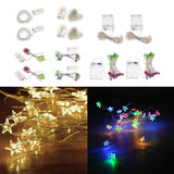 Maxbell 2 pcs Battery Powered Plastic Star Fairy Chain Lamp 2meter 20LED Warm White