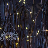 Maxbell 2 pcs Battery Powered Plastic Star Fairy Chain Lamp 2meter 20LED Warm White