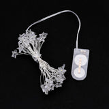 Maxbell 2 pcs Battery Powered Plastic Star Fairy Chain Lamp 2meter 20LED Warm White
