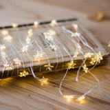 Maxbell 2 pcs Battery Powered Plastic Star Fairy Chain Lamp 2meter 20LED Warm White