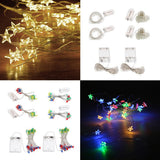 Maxbell 2 pcs Battery Powered Plastic Star Fairy Chain Lamp 2meter 20LED Warm White