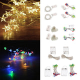 Maxbell 2 pcs Battery Powered Plastic Star Fairy Chain Lamp 2meter 20LED Warm White