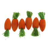 Maxbell Maxbell 6 Pcs Natural Wooden Carrot Chew Toy for Small Pet Hamster Rabbit Guinea Pig